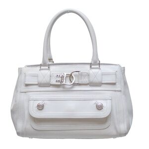 Christian Dior White Leather Tote Bag – 2005 Collection by John Galliano‎